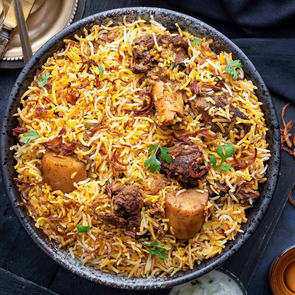 Basmathi Mutton Biriyani 1/2 Plt